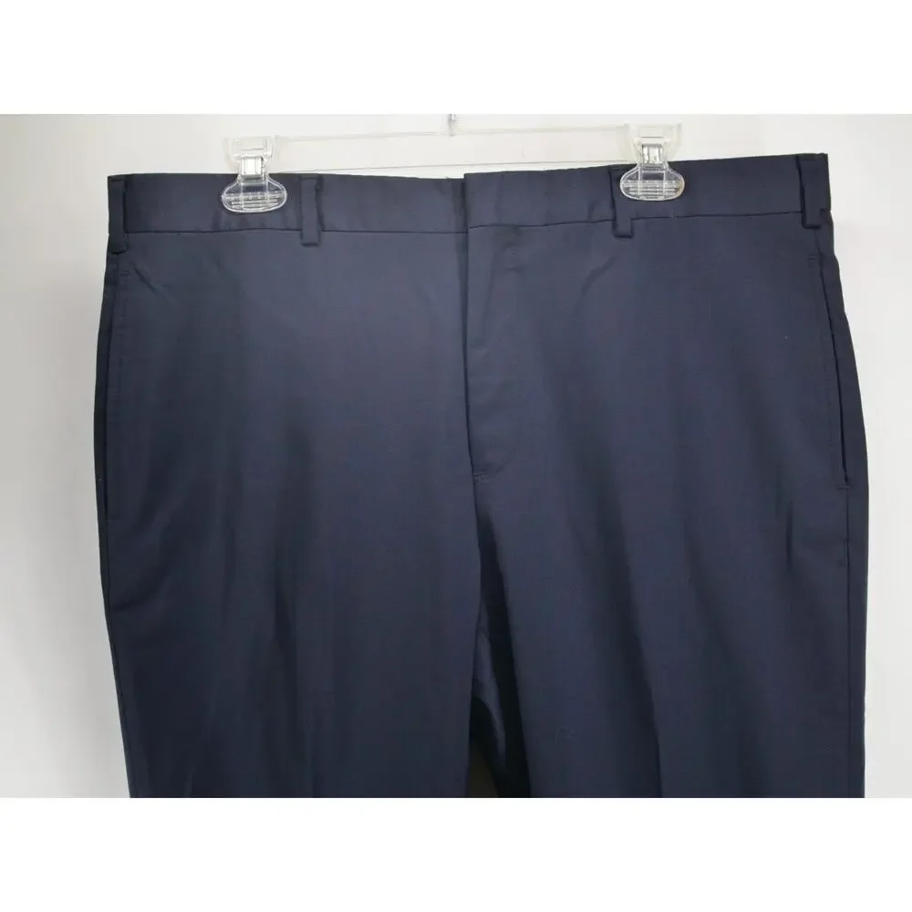 Brooks Brothers 1818 Regent Dress Pants Mens 38x30 Navy Blue Wool Reda Flexo